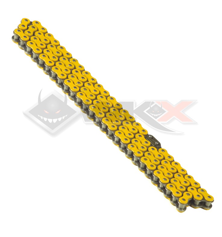 Chaine transmission 420 YCF 110 maillons JAUNE