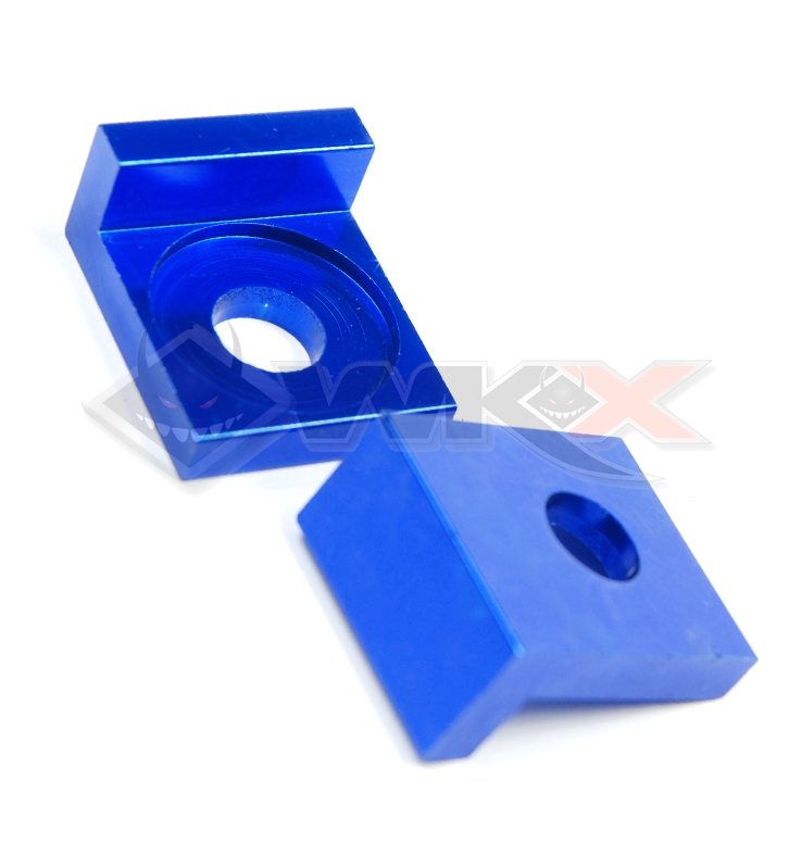 Tendeur de chaine aluminium BLEU axe 12 mm / la paire