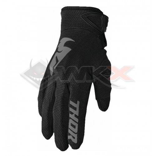 Piece Gants enfant THOR Sector taille Y2XS NOIR-GRIS de Pit Bike et Dirt Bike