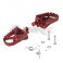 Piece Repose pieds YCF aluminium ROUGE de Pit Bike et Dirt Bike