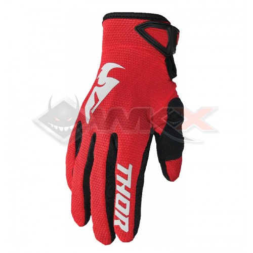 Piece Gants enfant THOR Sector taille Y2XS ROUGE-BLANC-NOIR de Pit Bike et Dirt Bike