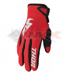 Piece Gants enfant THOR Sector taille YS ROUGE-BLANC-NOIR de Pit Bike et Dirt Bike