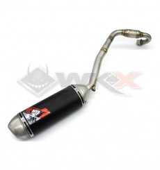 Piece Ligne d'échappement alu inox SCALVINI simple pot type YCF START de Pit Bike et Dirt Bike