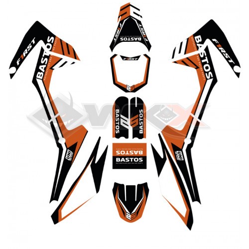 Piece Kit décoration FIRST mini CRF 110 ORANGE de Pit Bike et Dirt Bike