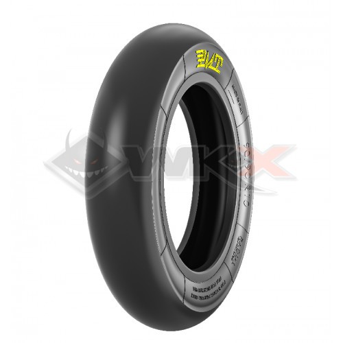 Piece Pneu PMT slick 90/90/10, gomme super tendre de Pit Bike et Dirt Bike