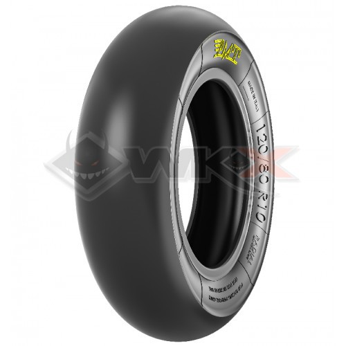 Piece Pneu PMT slick 120/80/10, gomme super tendre de Pit Bike et Dirt Bike