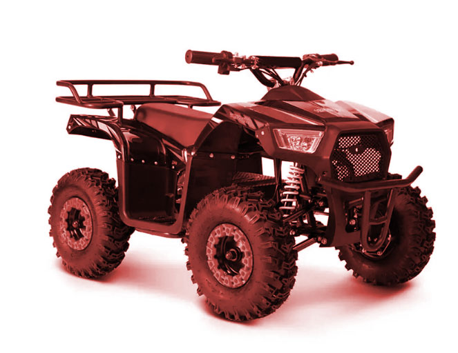 Pocket quad rouge 50cc BAZOU pour enfants