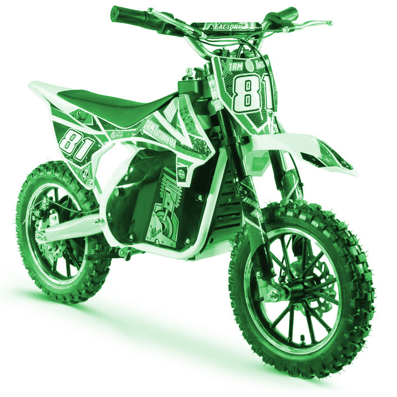 Moto enfant électrique verte 500w MX XTRM FACTORY 