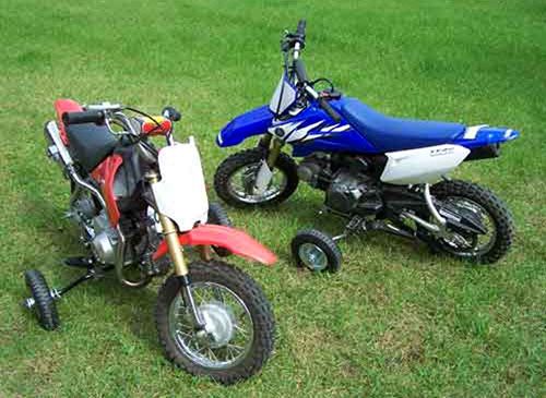 Stabilisateur petites roues pour moto cross 50cc et dirt bike